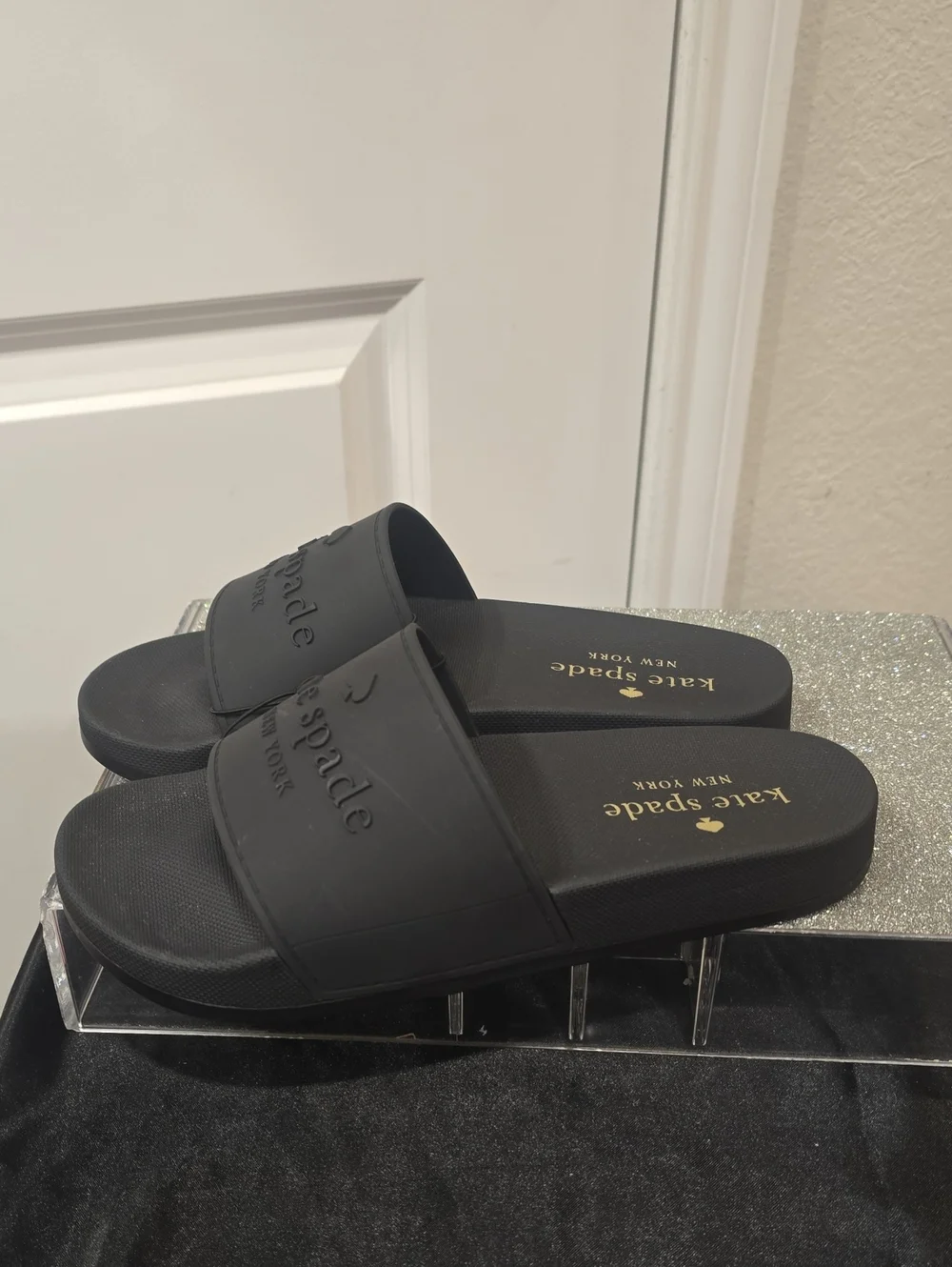 Kate Spade New York Sunny Slide Sandals- Black